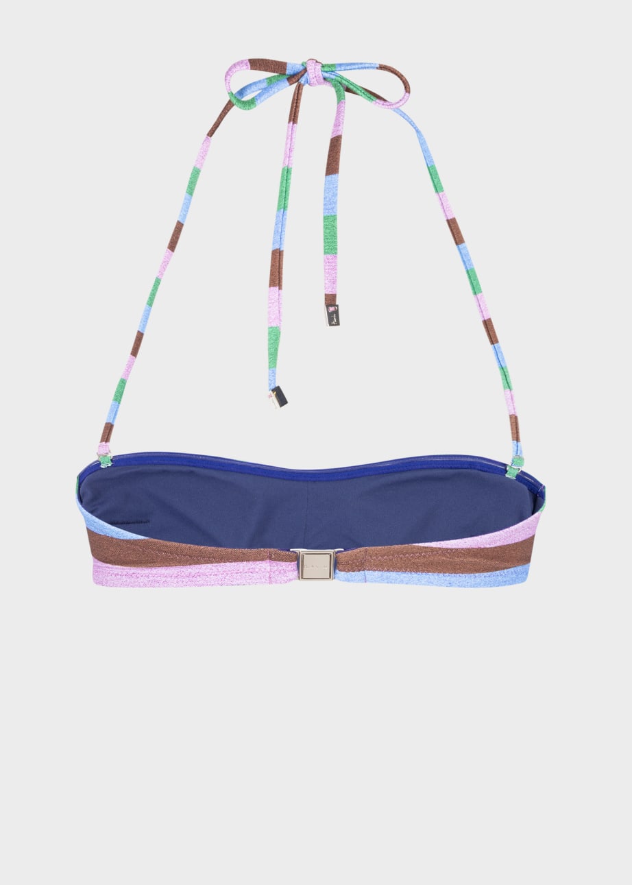 Women S Multicoloured Stripe Bandeau Bikini Top
