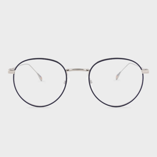 Paul Smith Silver And Blue 'hoxton' Spectacles Multicolour In Multicolour