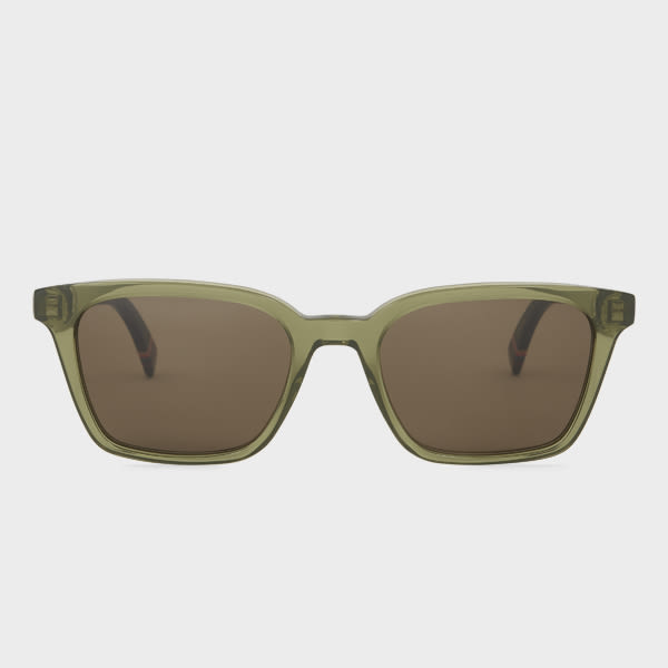 Paul Smith Transparent Khaki 'Mellor' Sunglasses Multicolour