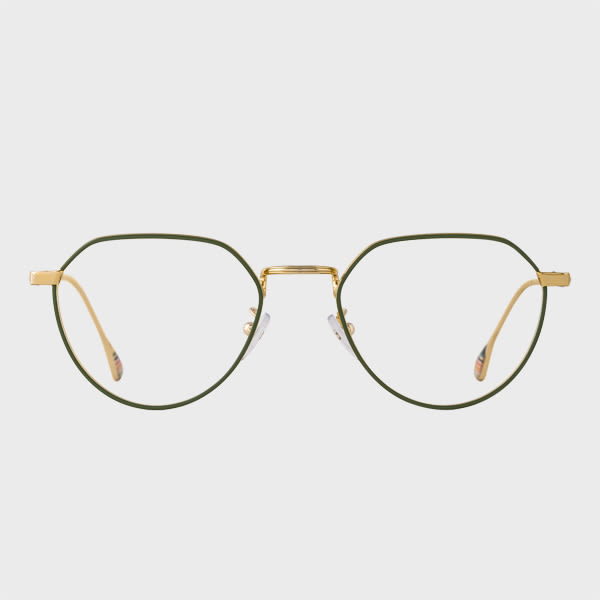 Paul Smith Gold & Green 'fisher' Spectacles Multicolour In Multi