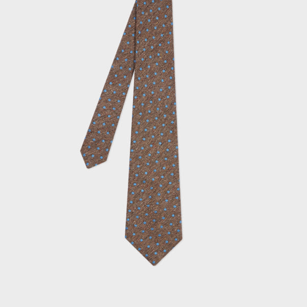 Paul Smith Brown Marl 'polka Dot' Tie