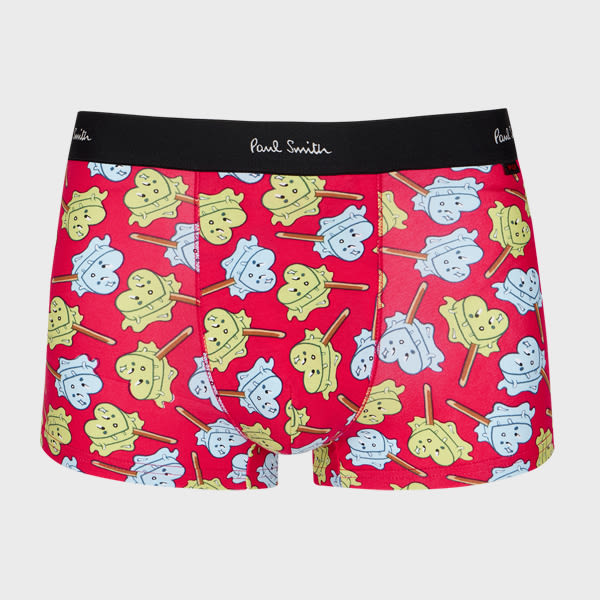 Paul Smith Red 'melted Lolly' Print Boxer Briefs In Red