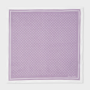 Paul Smith Mauve Cotton Polka Dot Pocket Square Purple