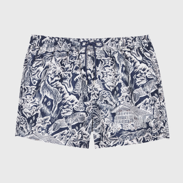 Paul Smith 'Chalet' Swim Shorts Blue