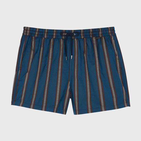 Paul Smith Blue Regimental Stripe Swim Shorts