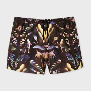 Paul Smith 'Lumiere' Print Swim Shorts Brown