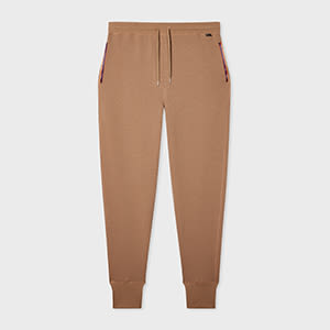 Paul Smith Tan Cotton-blend 'artist Stripe' Lounge Pants Brown
