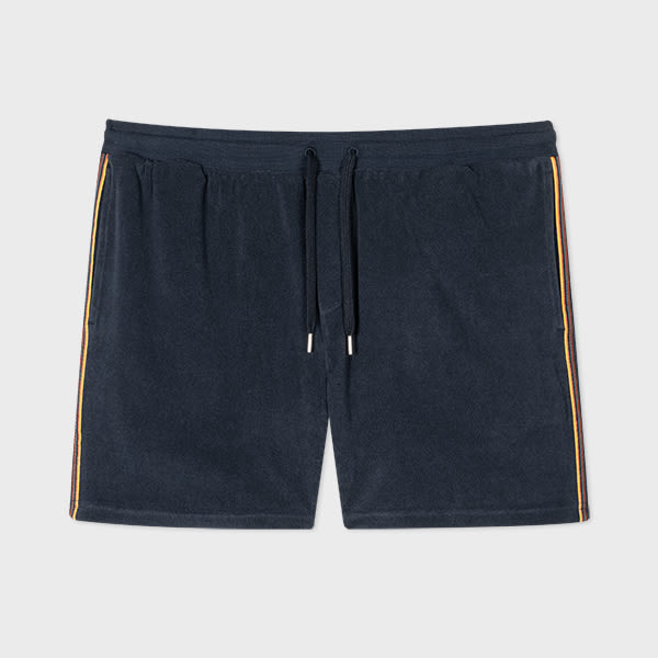 Paul Smith Navy Blue Towelling Lounge Shorts