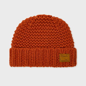Paul Smith Burnt Orange Chunky Knit Wool Beanie