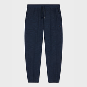 Paul Smith Navy Blue Cotton-blend Lounge Pants In Blue