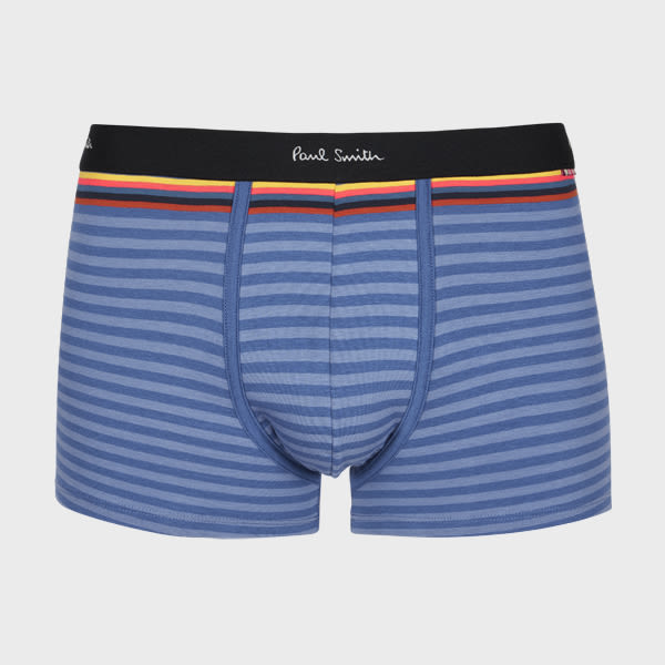 Paul Smith Blue Stripe Boxer Briefs In Blue