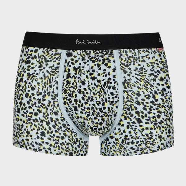 PAUL SMITH LEOPARD COTTON BOXER BRIEFS BLUE