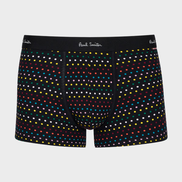 Paul Smith Black 'signature Polka Dot Stripe' Boxer Briefs In Black