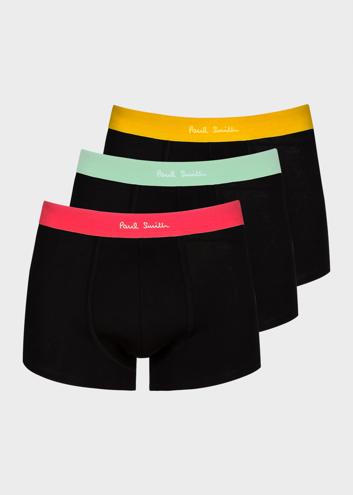 Paul Smith Black Long Boxer Briefs Three Pack In Black