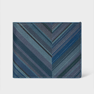 Paul Smith Blue Chevron Leather Billfold Wallet Paul Smith Blue Chevron Leather Billfold Wallet