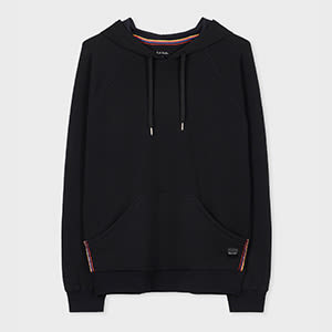 Paul Smith Black Cotton-Blend 'Artist Stripe' Hoodie