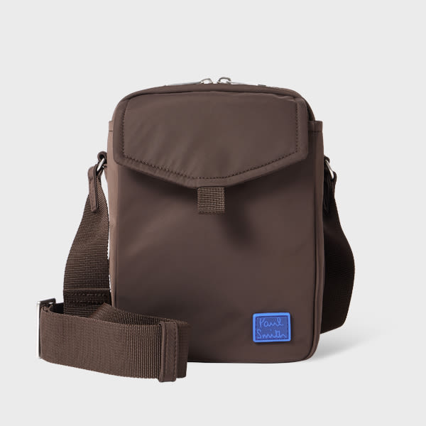 Paul Smith Brown Recycled Polyester Flight Bag
