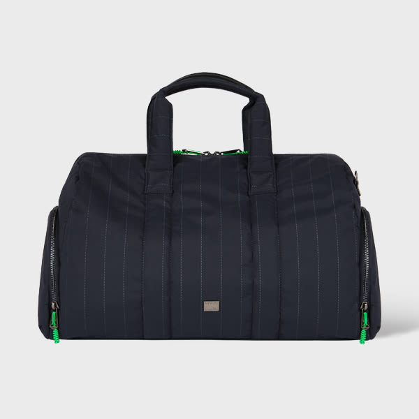 Paul Smith Navy Nylon Pinstripe Day Holdall Blue