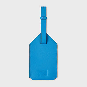 Paul Smith Blue Bright Leather Luggage Tag,