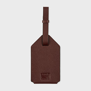Paul Smith Brown Dark Leather Luggage Tag,