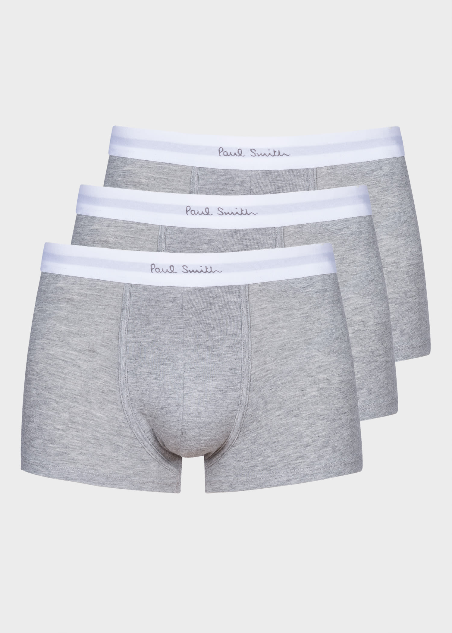 Paul Smith Grey Organic Cotton Low-rise Boxer Briefs Three Pack In Grey