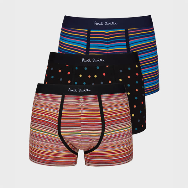 Paul Smith Spot And Stripe Mix Boxer Briefs Three Pack Multicolour