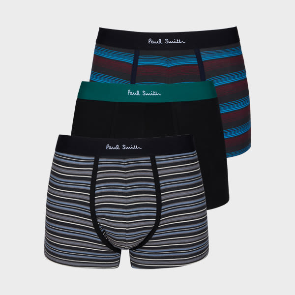 Paul Smith Stripe Mixed Boxer Briefs Three Pack Multicolour