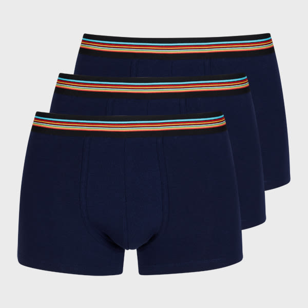 Paul Smith Pack Of Three Boxers In Blue