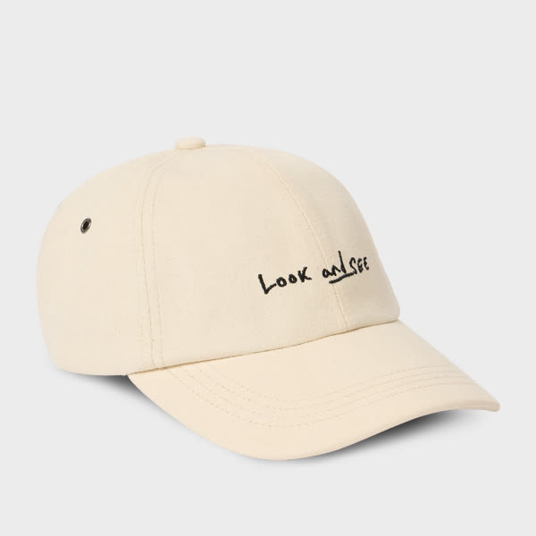 Paul Smith Ecru Cotton-twill Quote Cap White
