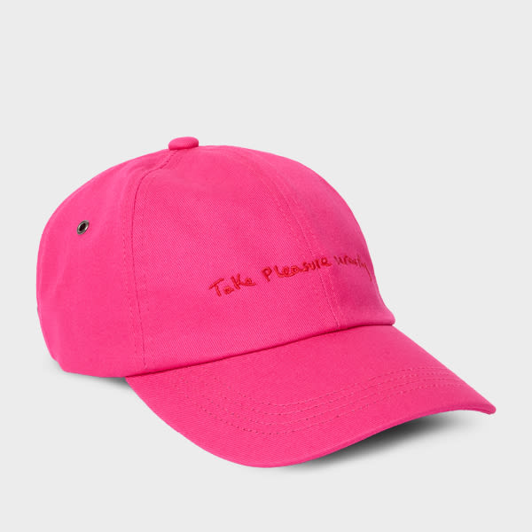 Paul Smith Pink Cotton-twill Quote Cap