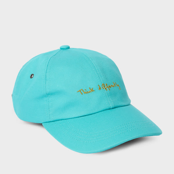 Paul Smith Sky Blue Cotton-twill Quote Cap