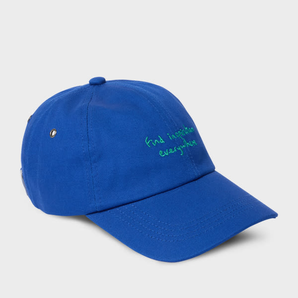 Paul Smith Blue Cotton-twill Quote Cap
