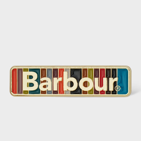 Paul Smith Loves Barbour - Stripe Pin Badge White