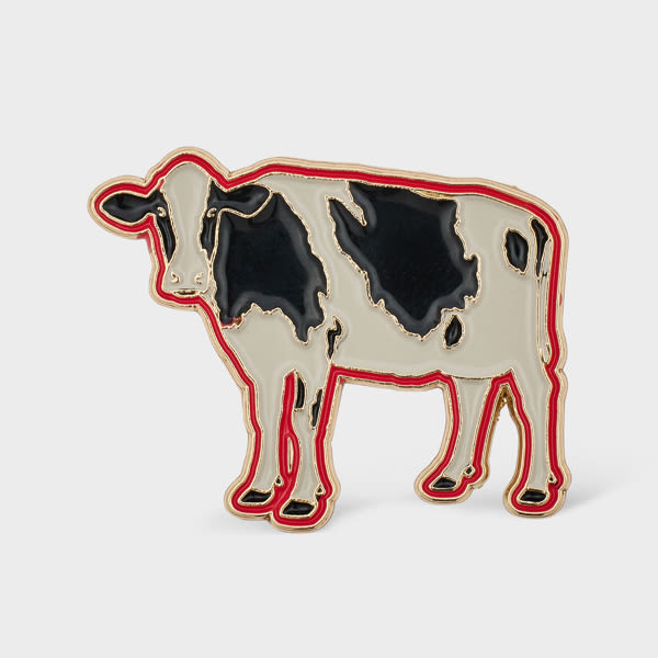 Paul Smith Loves Barbour - Cow Pin Badge White