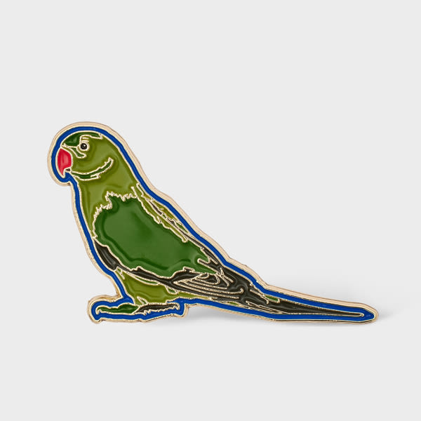 Paul Smith Loves Barbour - Parrot Pin Badge White