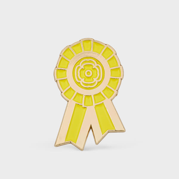 Paul Smith Loves Barbour - Rosette Pin Badge White