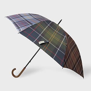 Paul Smith Loves Barbour - Mixed Tartan Umbrella Multicolour