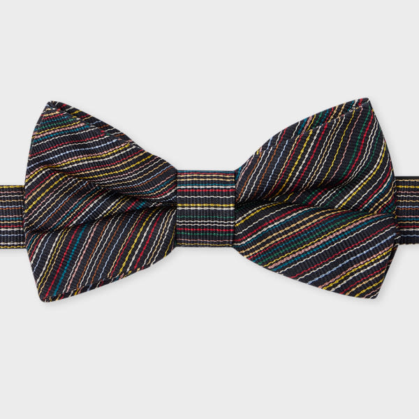 Paul Smith Silk Pre-tied 'signature Stripe' Bow Tie Multicolour In Multi