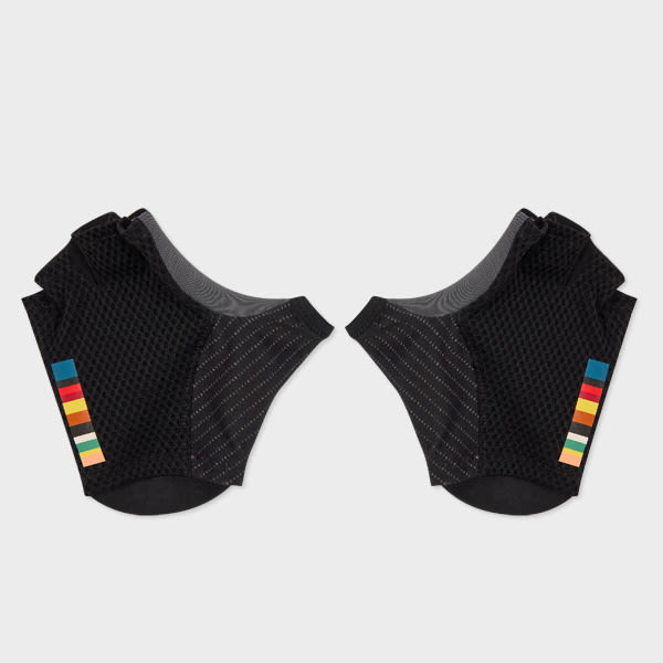 Paul Smith Black 'signature Stripe' Cycling Gloves In Black