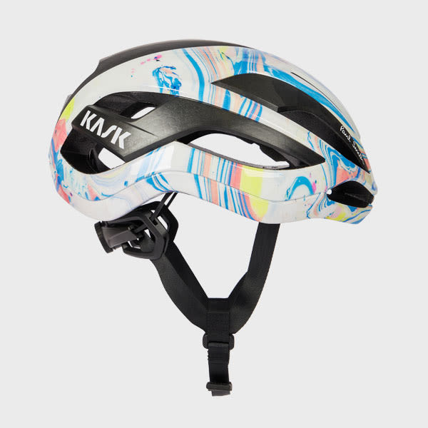 Paul Smith + Kask White 'marble Inks' Elemento Cycling Helmet In White