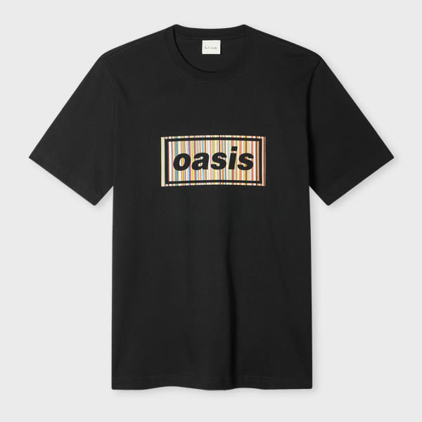 Paul Smith X Oasis - Black 'signature Stripe' Logo T-shirt In Black
