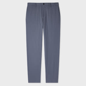 Paul Smith Dusty Blue Fine Cotton-Twill Chinos
