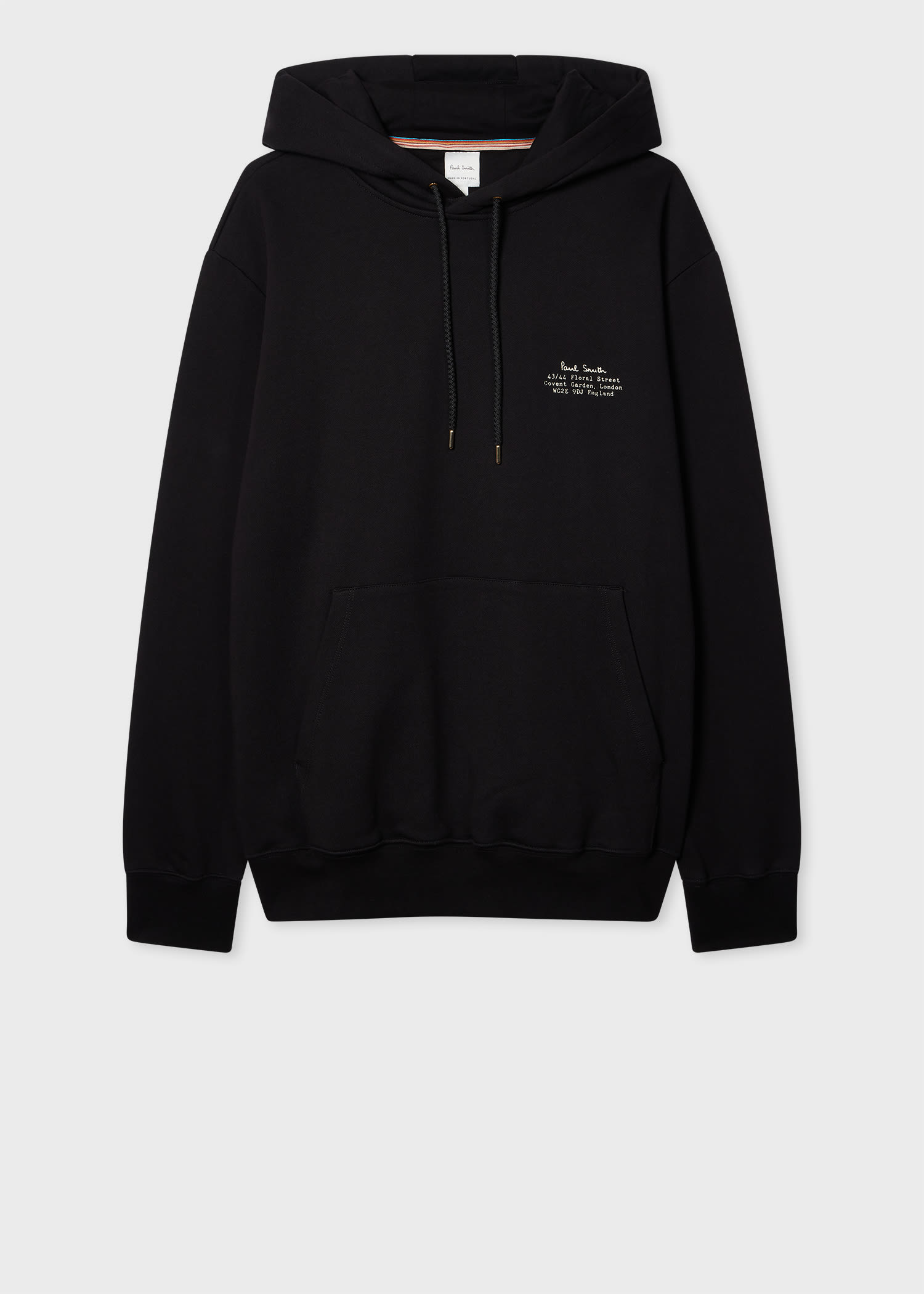 Paul Smith Black Signature Logo Print Hoodie