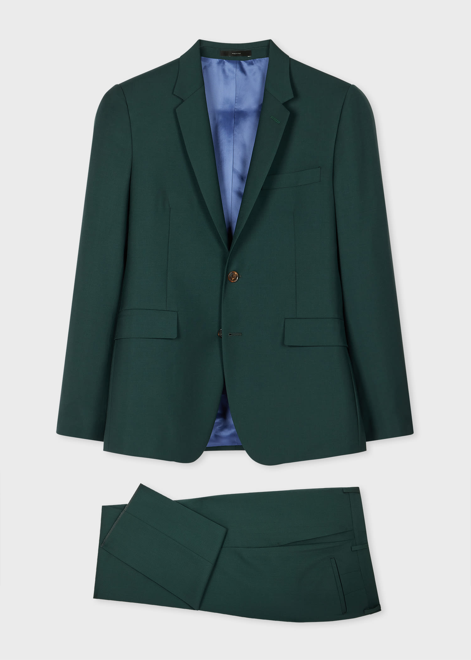 PAUL SMITH THE KENSINGTON - SLIM-FIT DARK GREEN WOOL-MOHAIR SUIT