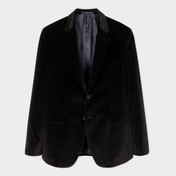 Paul Smith The Kensington - Slim-Fit Black Velvet Two-Button Blazer