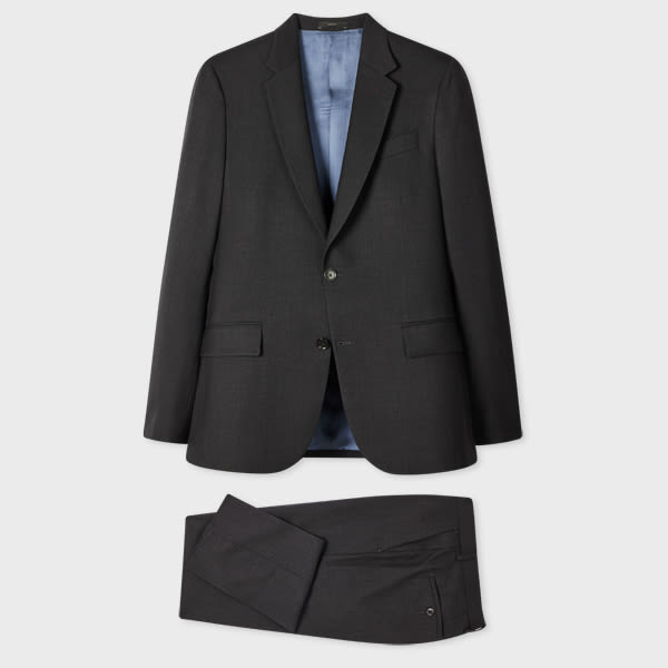Paul Smith The Soho – Tailored-Fit Charcoal Wool ‘A Suit To Travel In’ Grey