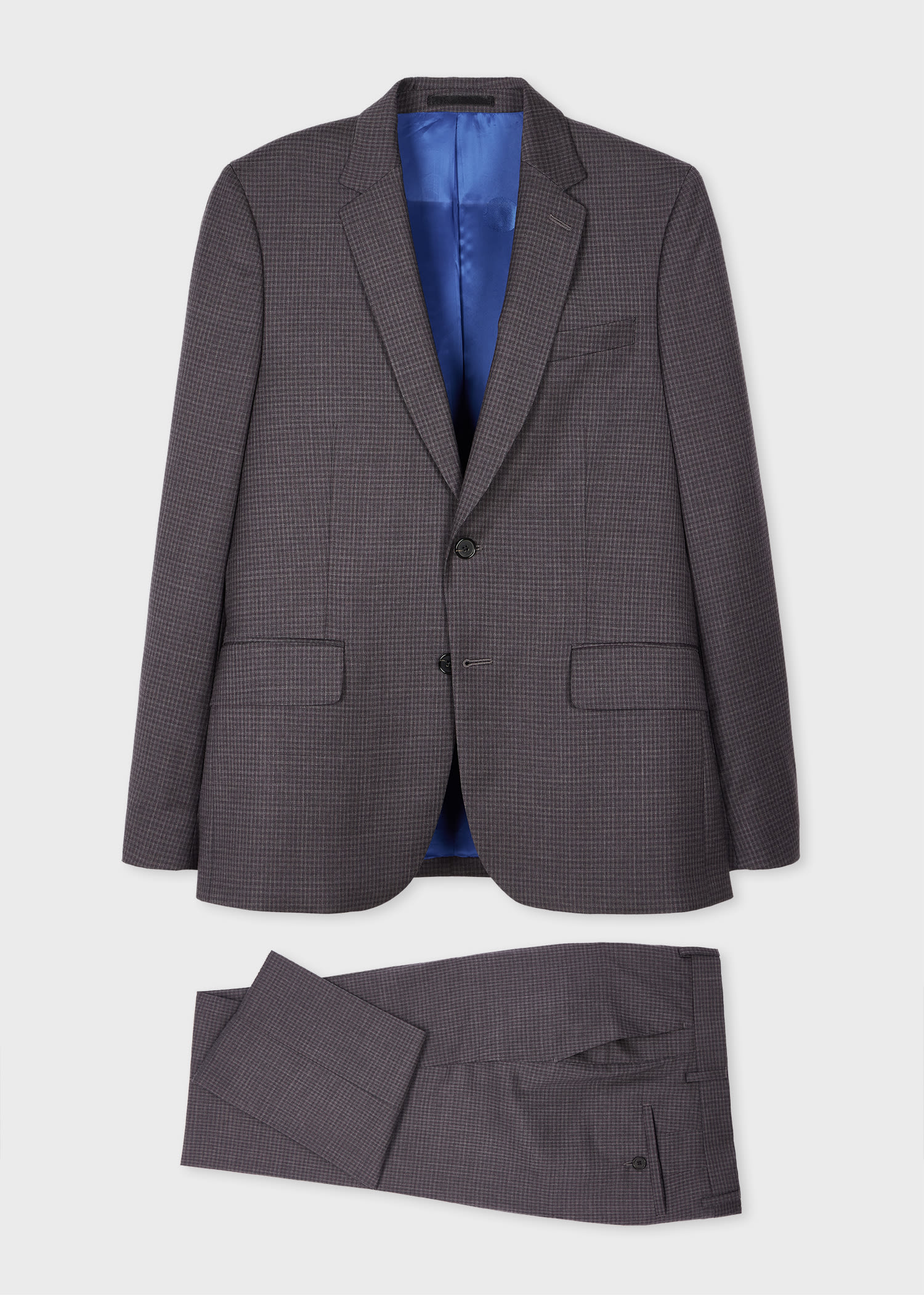 Paul Smith The Soho - Tailored-Fit Grey Gingham Wool Suit