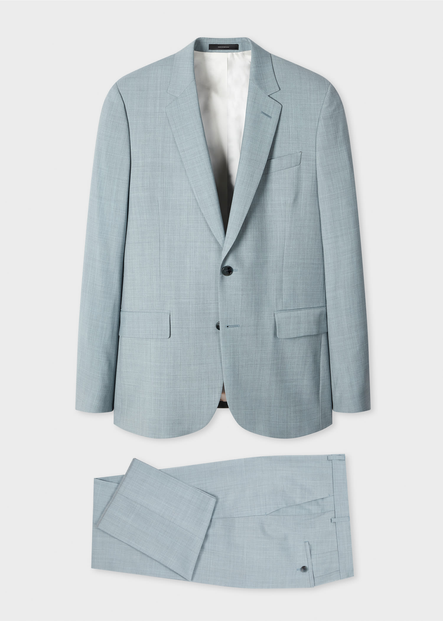 Paul Smith The Soho - Tailored-fit Light Blue Overdyed Melange Wool Suit