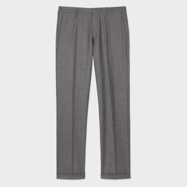 Paul Smith Slim-Fit Grey Wool-Cashmere Pants