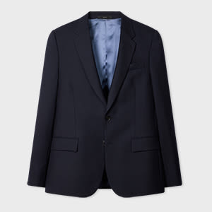 Paul Smith The Soho – Tailored-Fit Navy Wool ‘A Suit To Travel In’ Blazer Blue